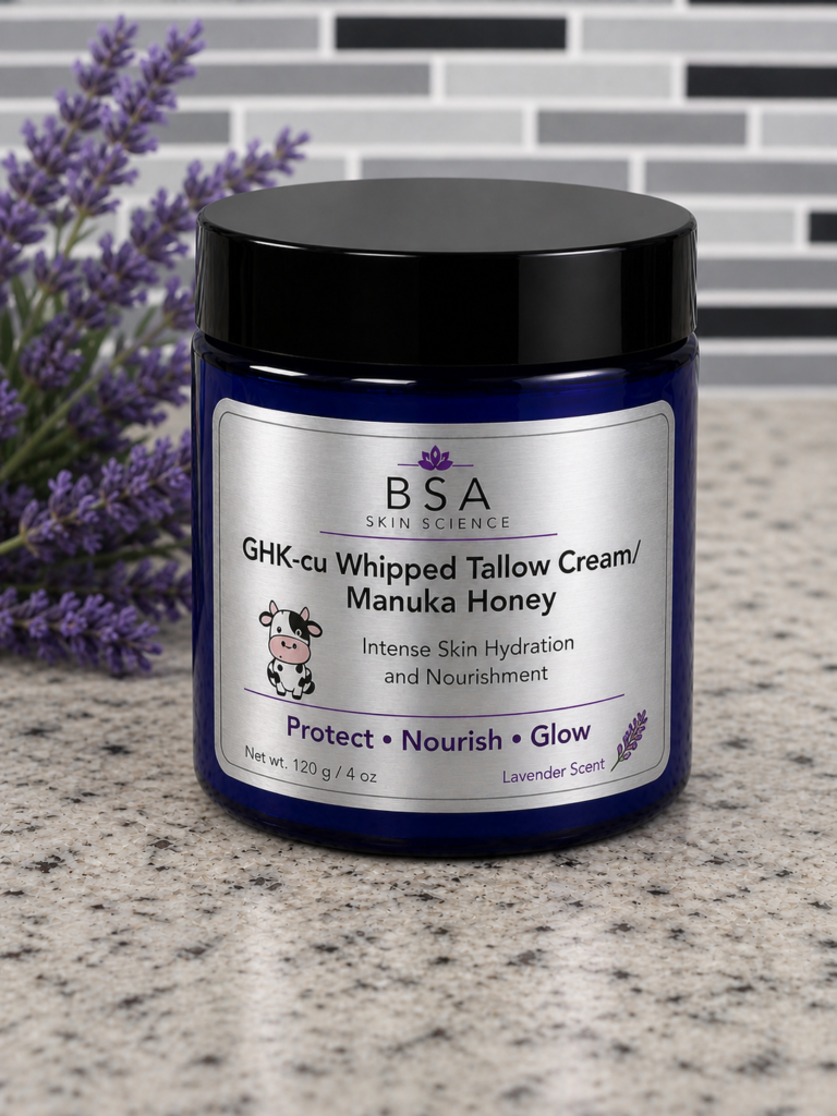 GHKcu Whipped Tallow with Manuka Honey and Magnesium - Lavender scent - 4oz