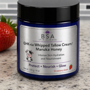 GHKcu Whipped Tallow with Manuka Honey - Strawberry Scent 4oz